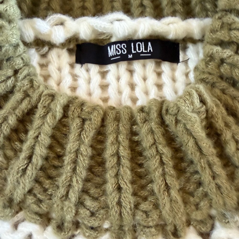 Miss Lola Pastel Striped Knit Sweater - Picture 3 of 6